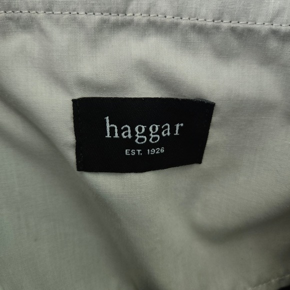 Haggar Mens Pleated Black/Navy Shorts Size 34 Polyester Casual Golf Travel - Picture 2 of 10
